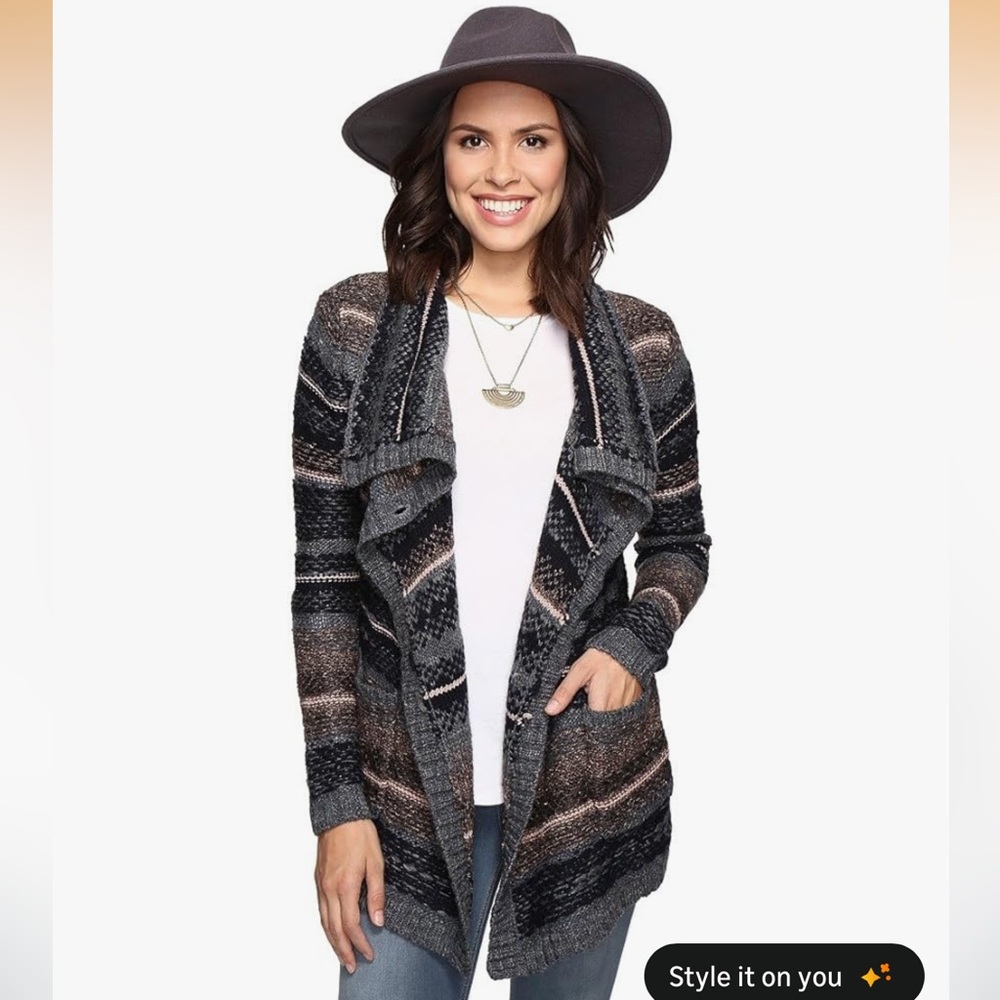 Lucky Brand Women's Multicolor Striped Cardigan size medium‎